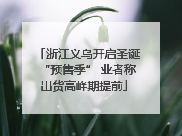 浙江义乌开启圣诞“预售季” 业者称出货高峰期提前